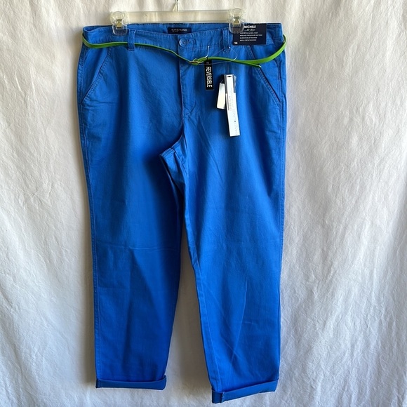 Bandolino Michele French blue new chinos with reversible belt, size 14 - Picture 9 of 9